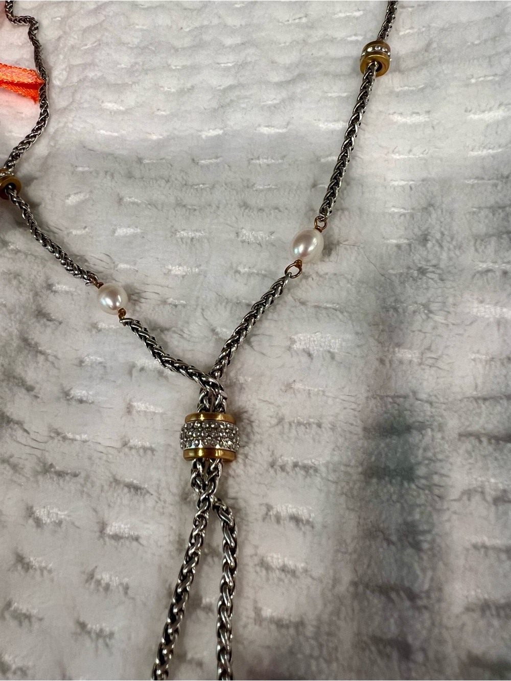 BRIGHTON Meridian Petite Pearl Two Tone Y Necklace JM7449 MSRP $138 - Picture 5 of 10